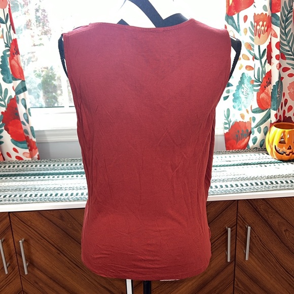 Banana Republic Asymmetrical Rayon Top in Dark Spiced Rum - Picture 6 of 11